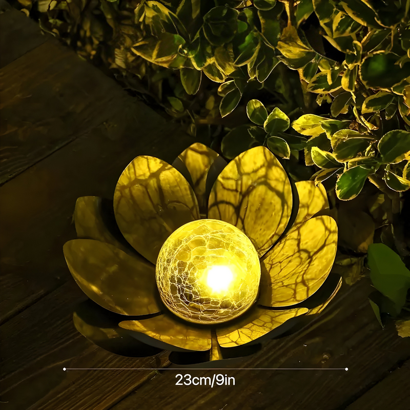 GlowPetal - Solcelledrevet lotusblomst havelampe med blødt omgivende lys