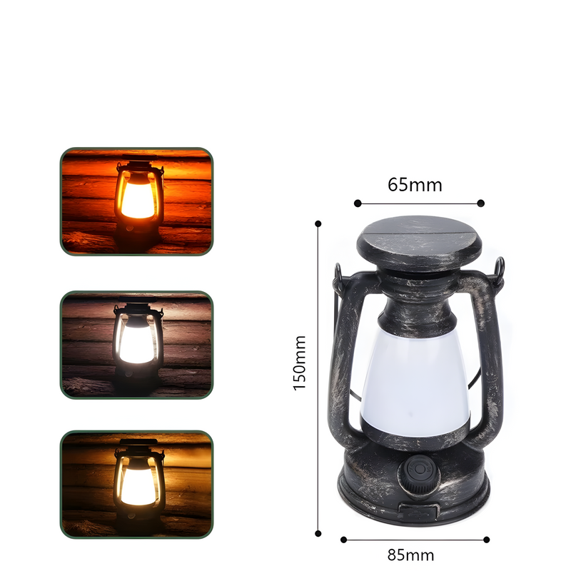 TrailBlaze – Alsidig USB- og solcelledrevet campinglampe til udendørs brug