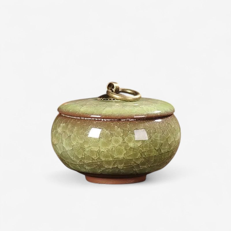 JarHaven – Rund krukkebeholder med låg til hjemmefremvisning