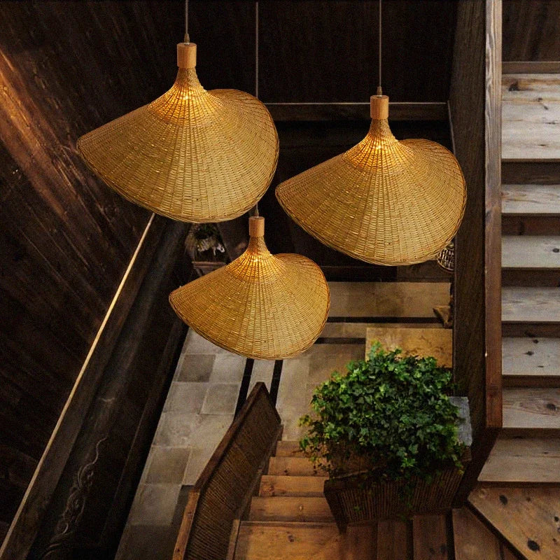 EcoBamboo - Bamboo Wicker Pendel Lampe