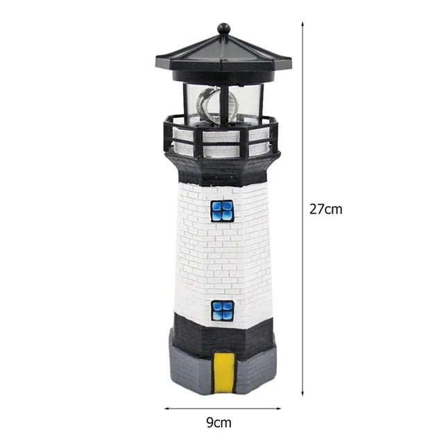 OceanGlow - Miljøvenlig Solar Lighthouse Lampe til Udendørs Rum