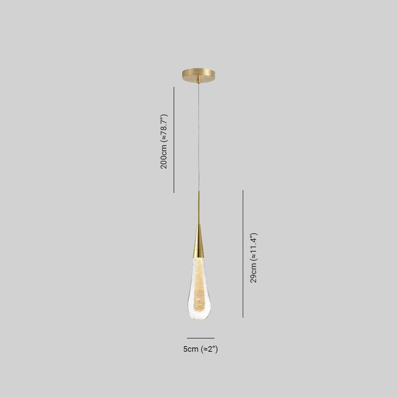 GoldLuxe - Elegant Glass Drop Pendel Light for Luksuriøs Atmosfære