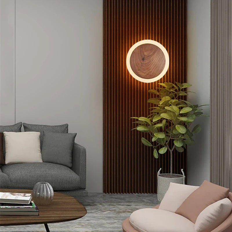 HaloGlow - Moderne cirkulær LED væglampe med stemningsfuld belysning