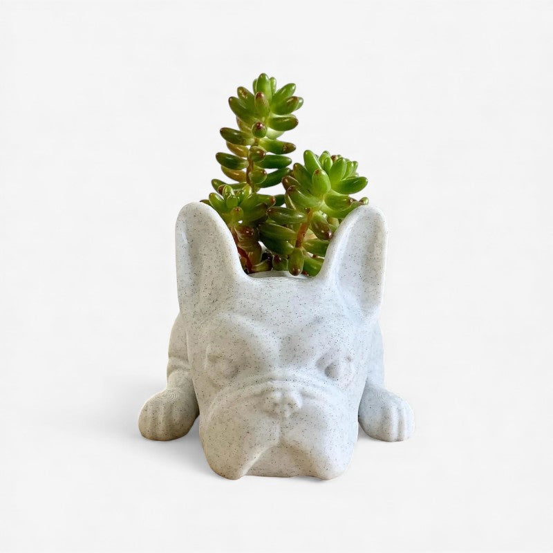 LumiPup - Dekorativ Blomsterpotte med Hvalpefigur til Indendørs Brug