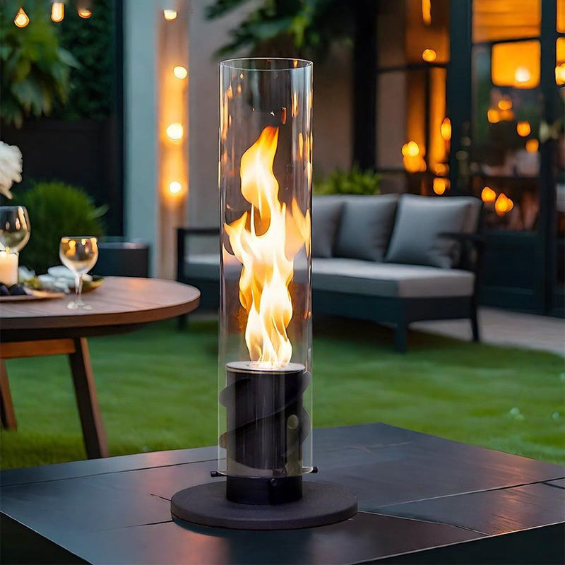 FlameGlow - Moderne bordpejs med justerbare flammer for hyggelig stemning