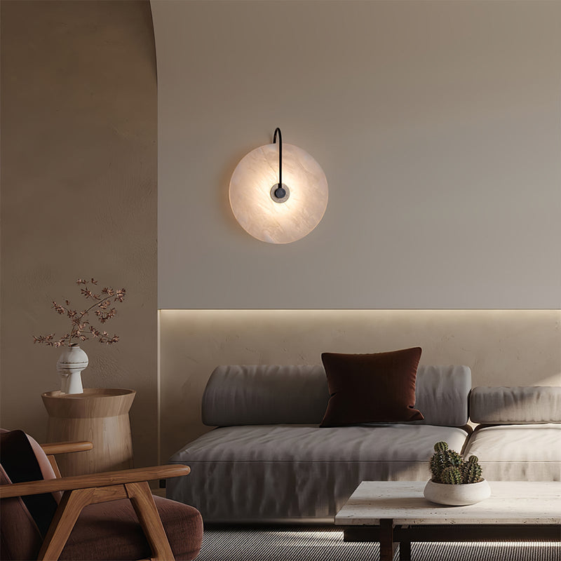 GlowStone - Alabaster væglamper med naturligt mønsterdesign