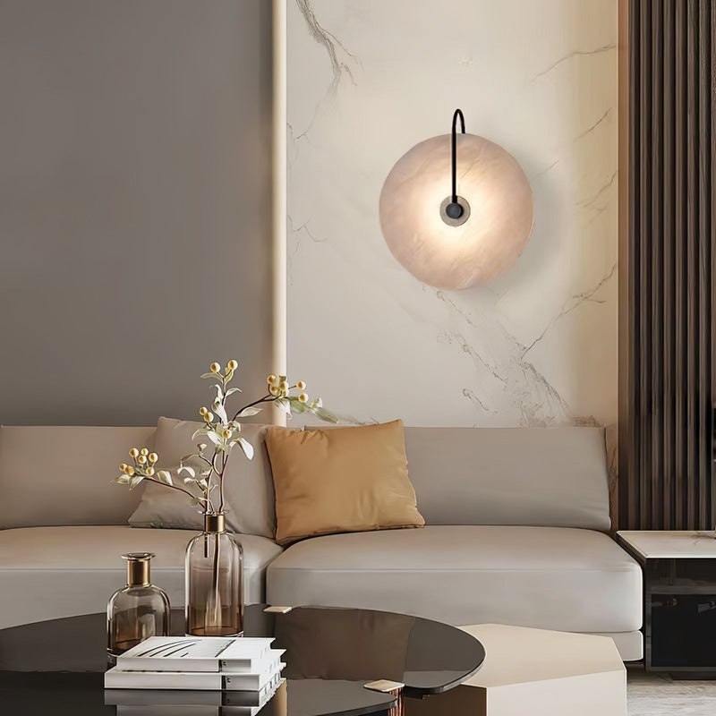 GlowStone - Alabaster væglamper med naturligt mønsterdesign