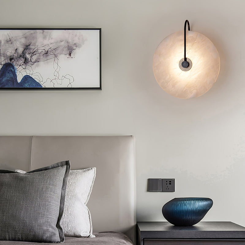 GlowStone - Alabaster væglamper med naturligt mønsterdesign