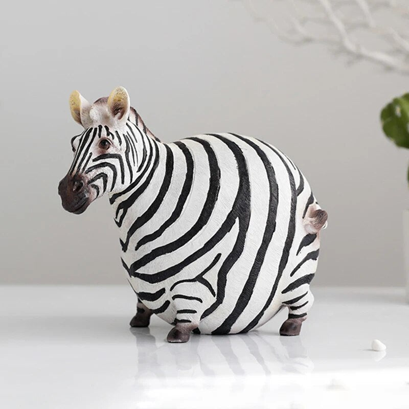 WildStride - Elegant zebraskulptur for en bæredygtig og charmerende boligaccent