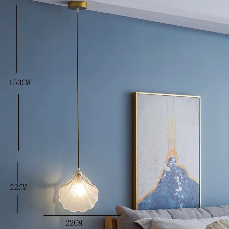 PearlaGlow – Skalsformet Pendellampe med Blødt Ambient Lys