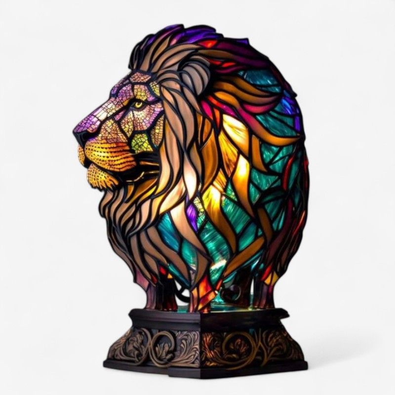 GlowCritter – Bordlampe med dyr og 3D regnbuedesign