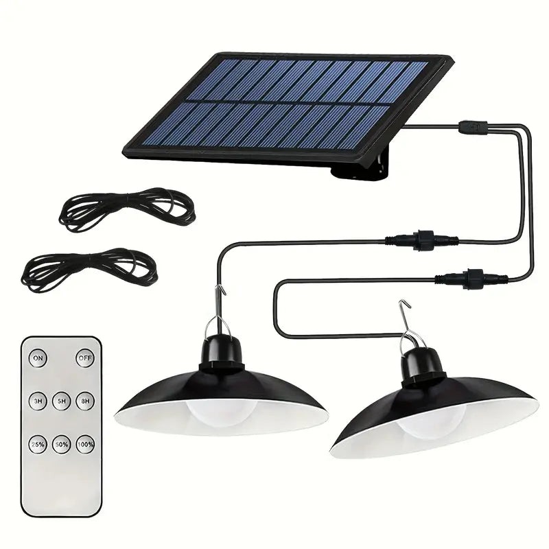 SolarGlow – Solcelledrevet LED-pendellys til udendørs rum med fjernbetjening