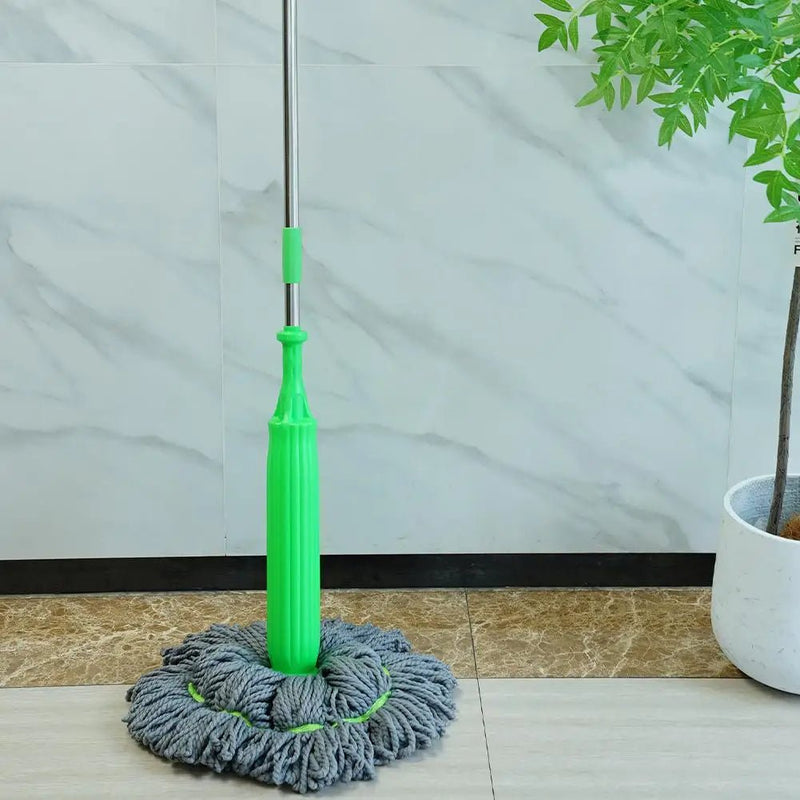MopTiq – 360° roterende mikrofibermoppe med håndfri vridning for nem rengøring