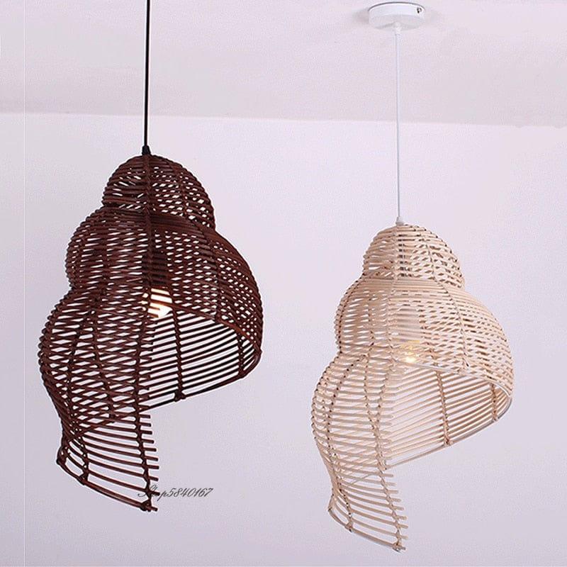 ZenWeave – Spiralformet bambuspendel med organisk håndlavet design