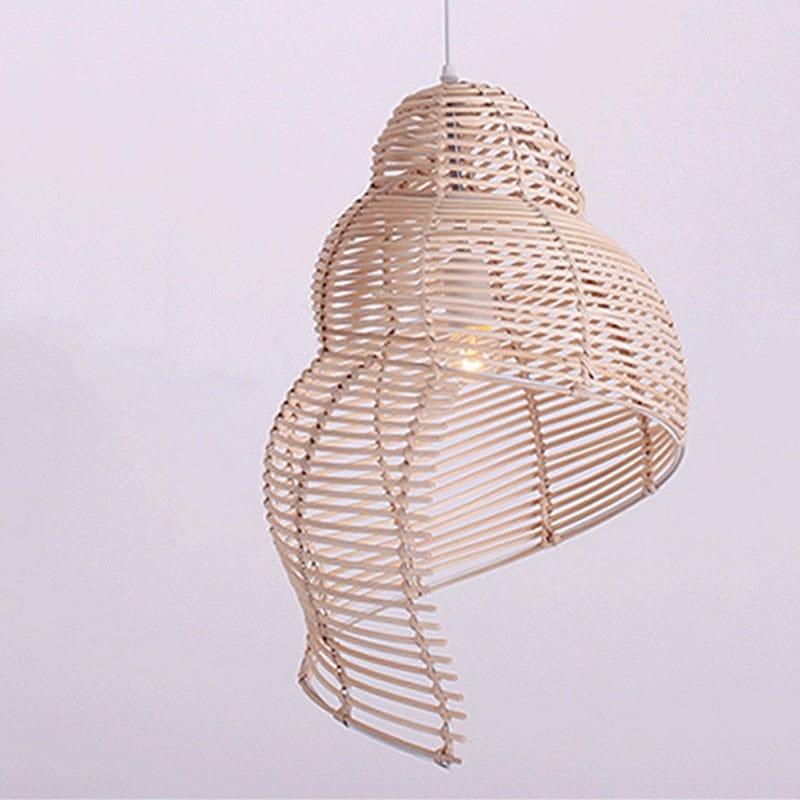 ZenWeave – Spiralformet bambuspendel med organisk håndlavet design