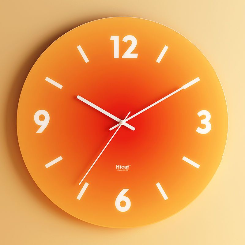 TimeVista - Elegant vægur i glas med minimalistisk, moderne charme