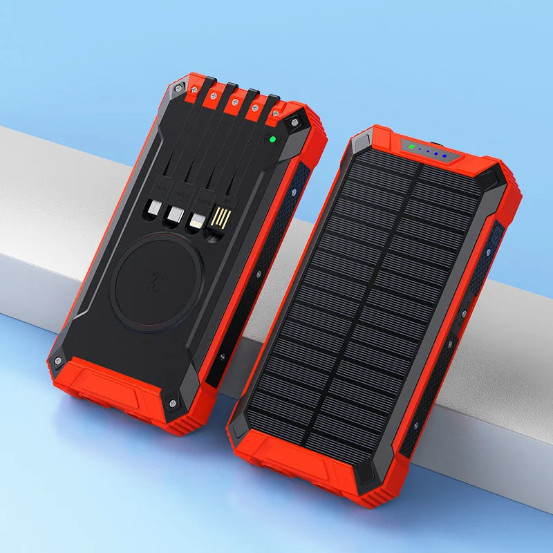 SunCharge - Solar Power Bank Med Flere Ladeporte