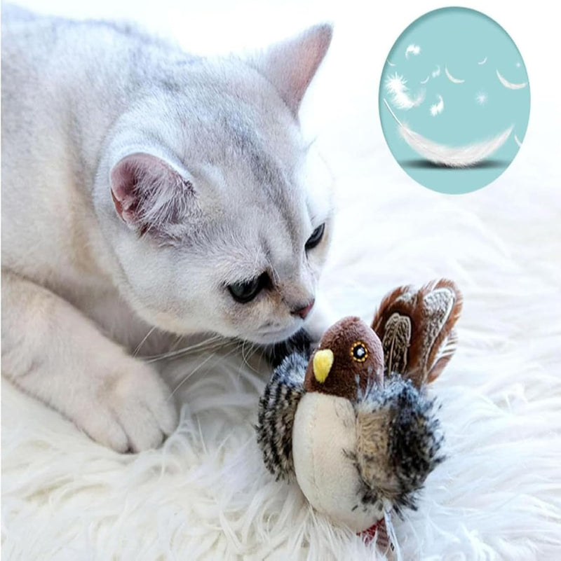 PurrPlay – Interaktivt plysfuglelegetøj med realistisk design til engagerende kattelege