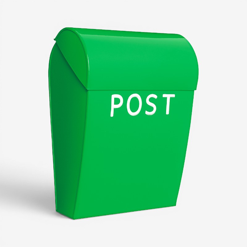 Mini postkasse i husdesign til havepynt