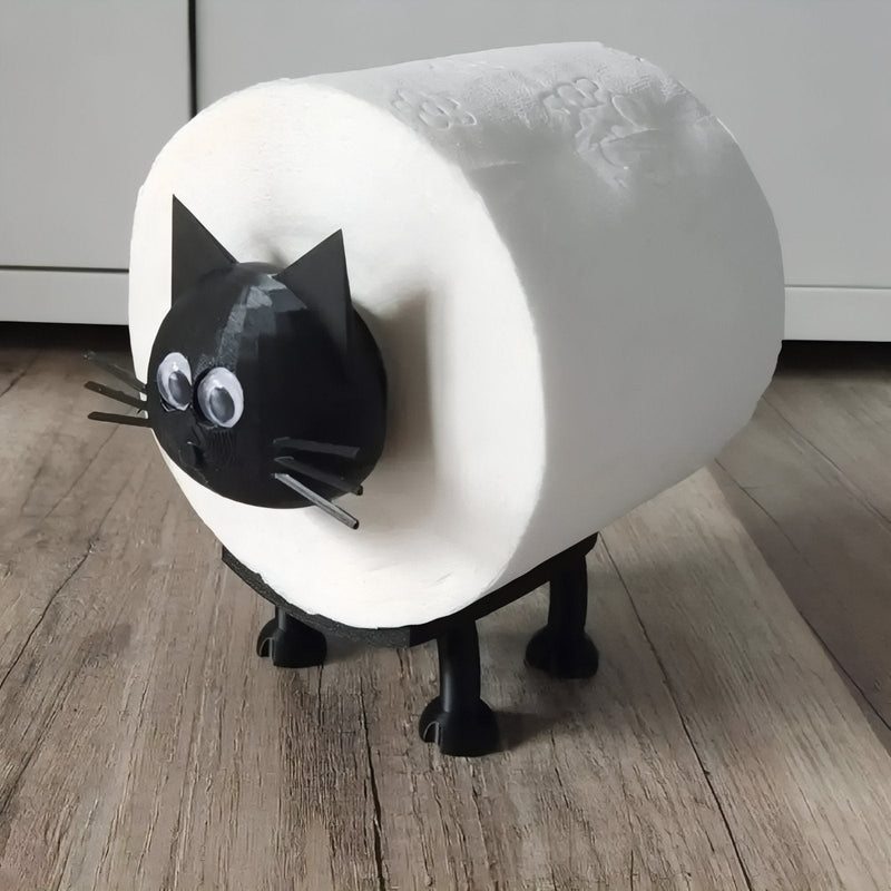 CatJoy – Animeret Kat Toiletpapir Dispenser til Sjovt og Funktionelt Badeværelsesdesign
