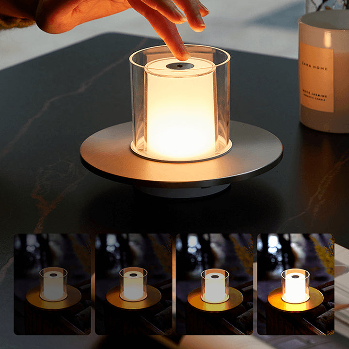 LumeTouch - LED stearinlyslampe med flad top og induktionsfunktion