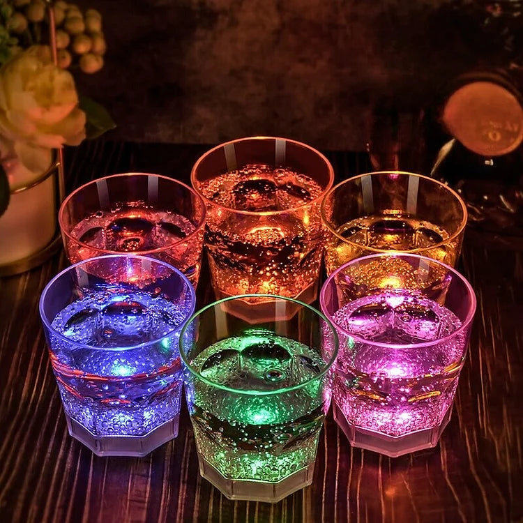 GlowSip - LED lysende vinglassæt(6 Stk)