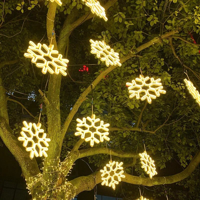 SnowGlow - Frosted Snowflake LED-lys til Vinter Elegance