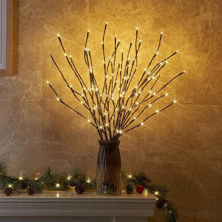 WillowLume - Elegant LED-grenlampe med yndefuld struktur og beroligende glød