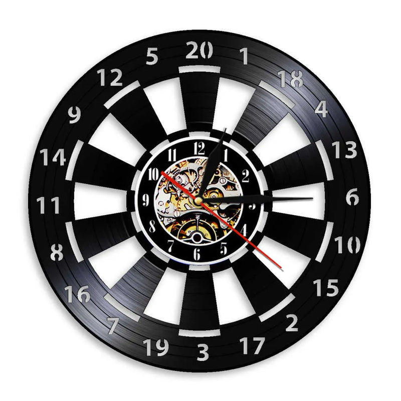 TimeArt – Vintage Dart vægur med lydløs bevægelse og udskifteligt lys