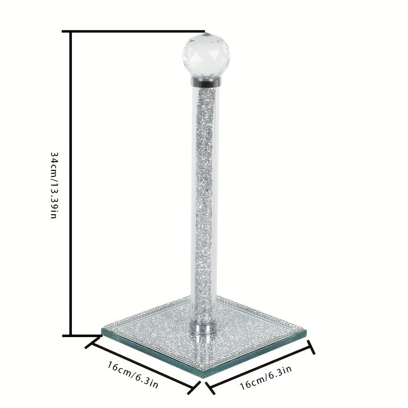 CrystalHold - Elegant papirhåndklædeholder med funklende krystalaccenter