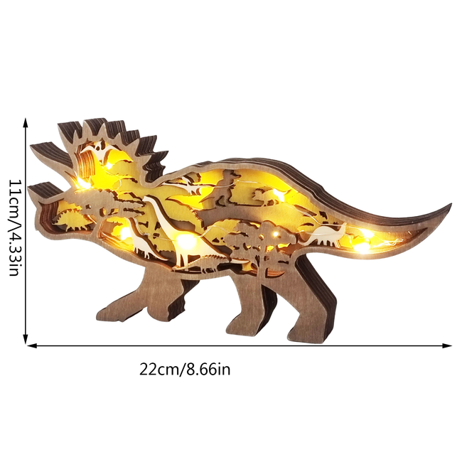 JurassicGlow - 3D Træ Dinosaur Natlys til Hjemmeindretning