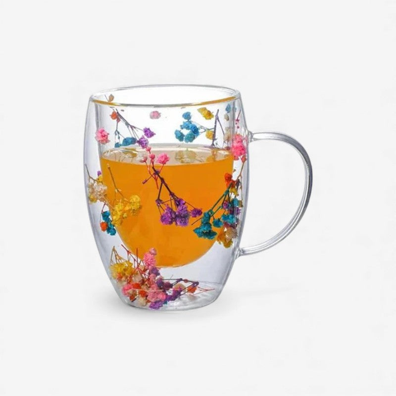 FloraCup - Kaffekop med Håndtag og Blomster Inspireret Design
