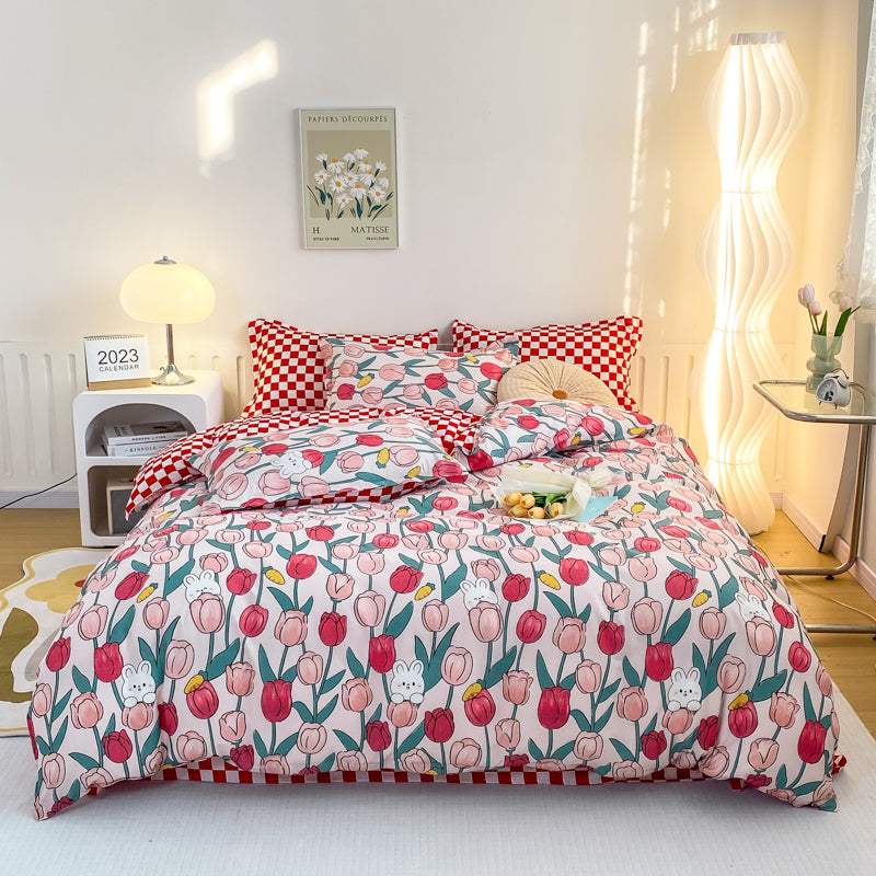 BunnyBloom – Legesygt sengesæt med blomster- og kaninprint til munter indretning