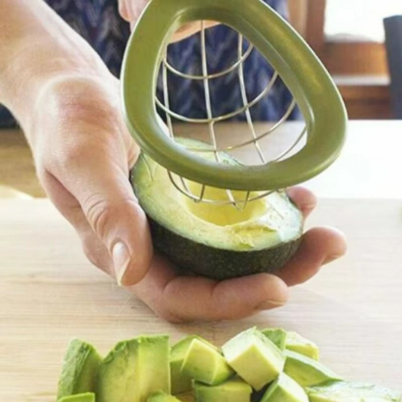 AvoDicer – Avocadoskærer i rustfrit stål til perfekte tern