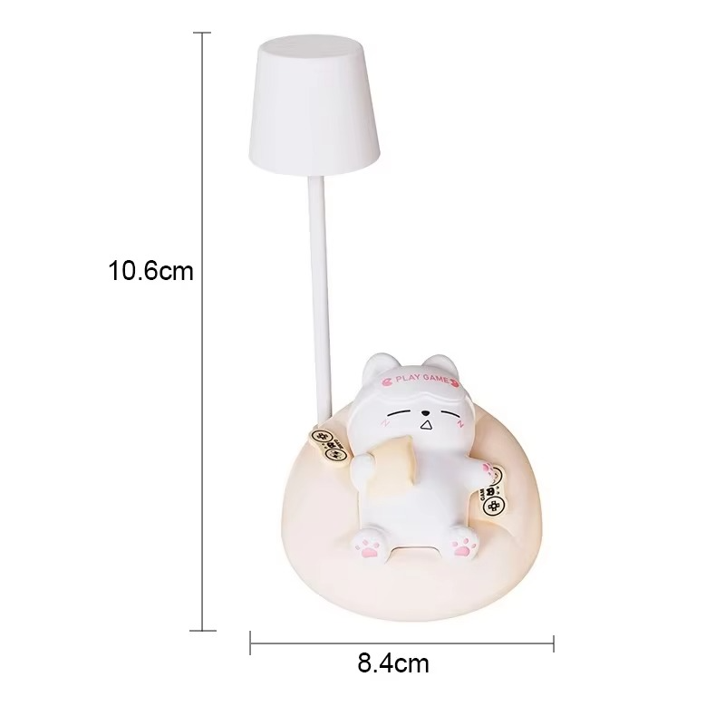 GlowPaws - Blid katteformet LED-natlampe med USB-opladningsmulighed