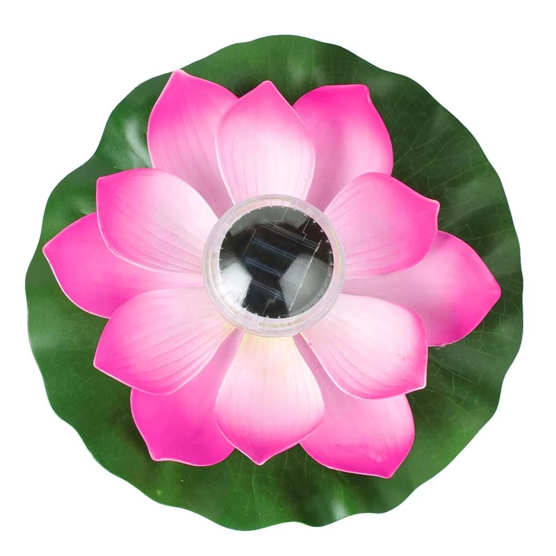 LotusGlow – Solcelledrevet Flydende Lotusblomst LED Lampe til Dam og Terrasse