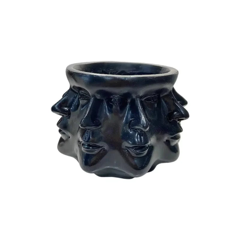 ArtFace – 3D Keramisk Plantekrukke med Skulpturelt Ansigt