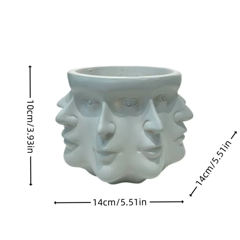 FaceBloom – Moderne 3D-ansigtsdesign-urtepotte til kunstneriske accenter