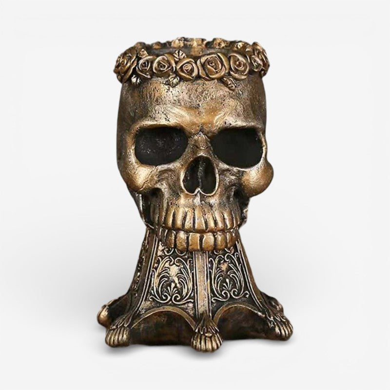 SkullNest – Blomstervase med kraniehoveddesign til indendørs brug
