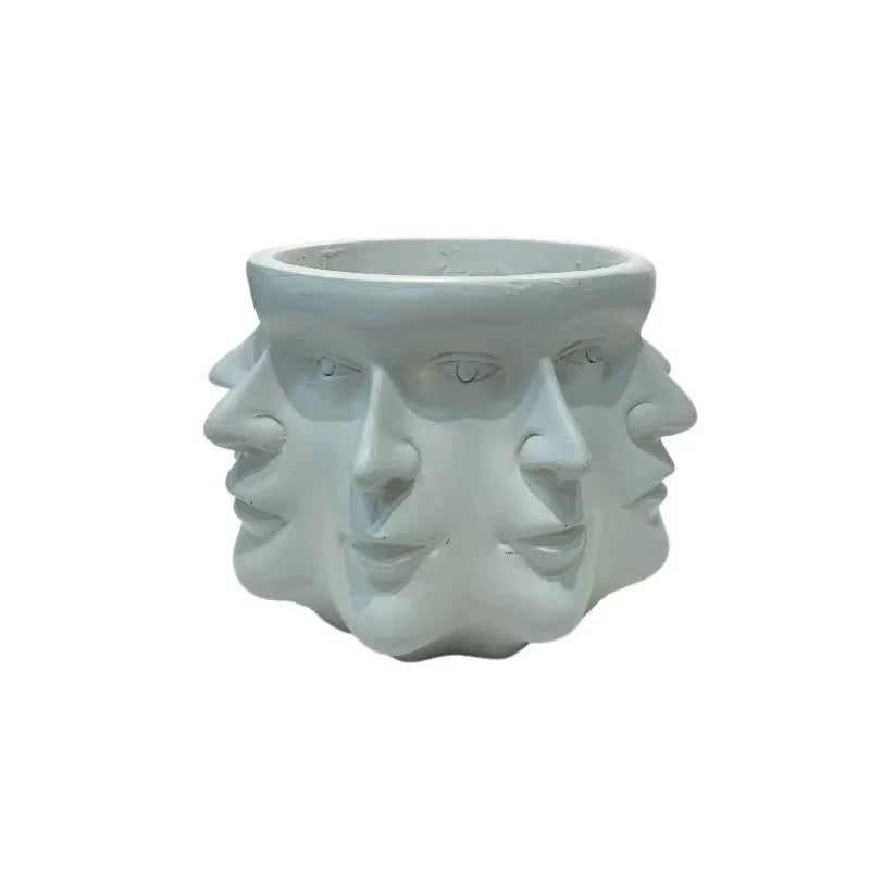 ArtFace – 3D Keramisk Plantekrukke med Skulpturelt Ansigt