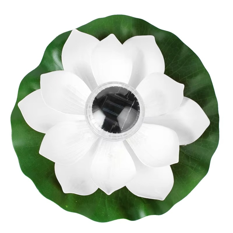 LotusGlow – Solcelledrevet Flydende Lotusblomst LED Lampe til Dam og Terrasse
