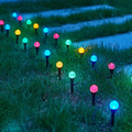 GlowSphere – Sfæriske solcellelamper til havebrug med farveskiftende LED-display