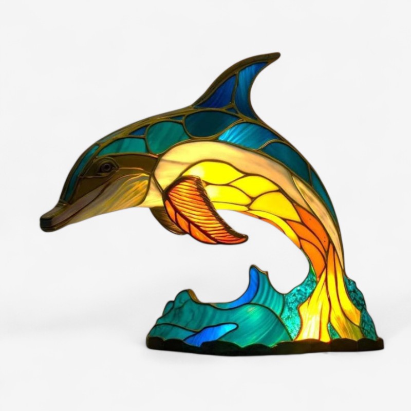 GlowCritter – Bordlampe med dyr og 3D regnbuedesign