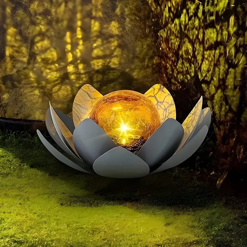 GlowPetal - Solcelledrevet lotusblomst havelampe med blødt omgivende lys