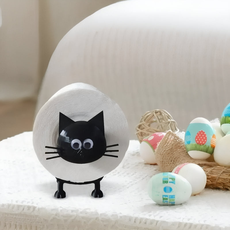 CatJoy – Animeret Kat Toiletpapir Dispenser til Sjovt og Funktionelt Badeværelsesdesign