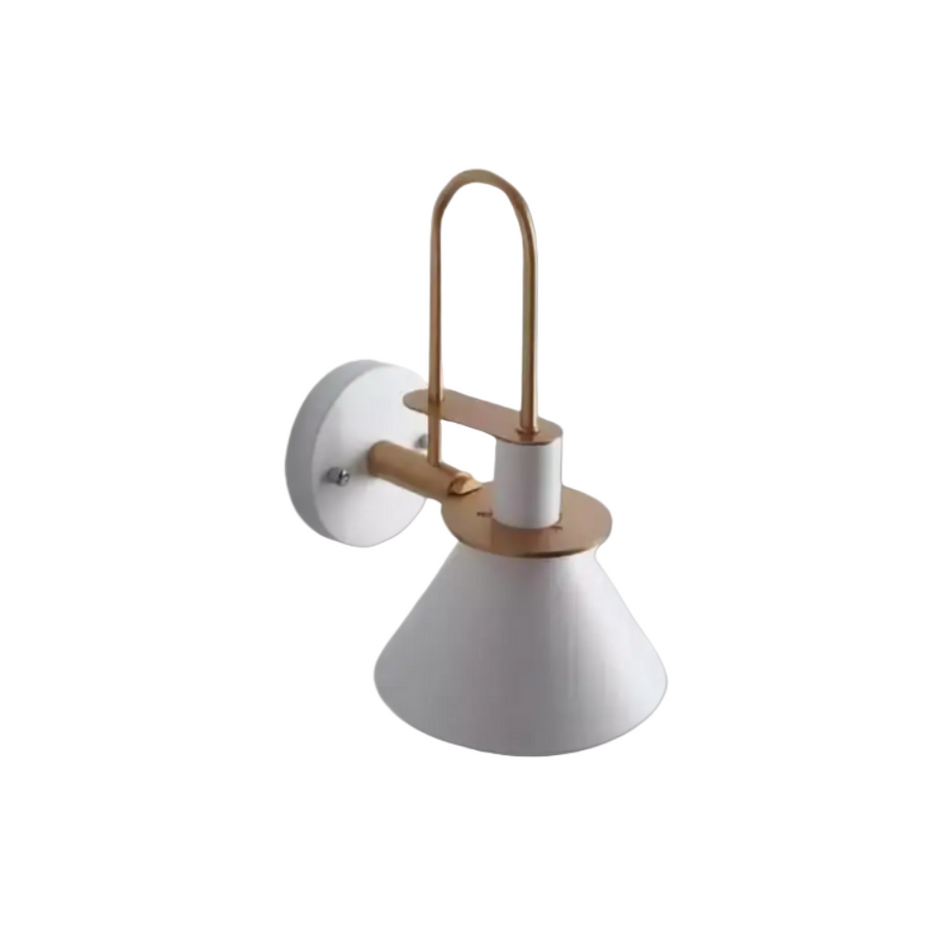 AuraCone – Hvid og guld moderne væglampe