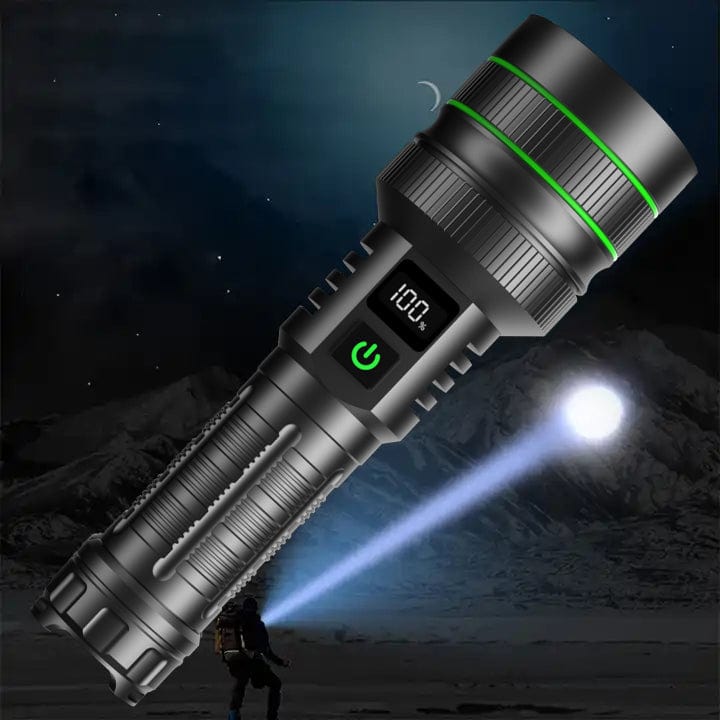 UltraBeam – Kraftig 10,000 Lumen lommelygte med Power Bank-funktion og lang rækkevidde