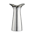 LuxeForm – Sølv Keramisk Vase med Geometrisk Udvidet Design til Moderne Boligindretning