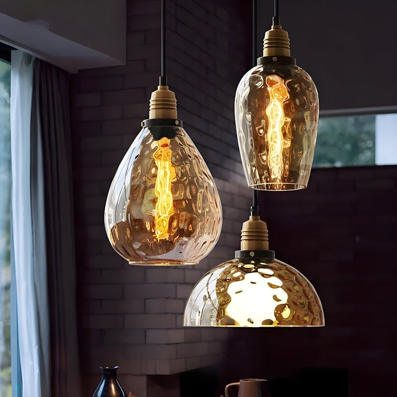 AmberLuxe – Industriel elegant pendellampe med varm og justerbar glød