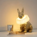 RabbitGleam - Kunstnerisk Moderne Kanin Bordlampe